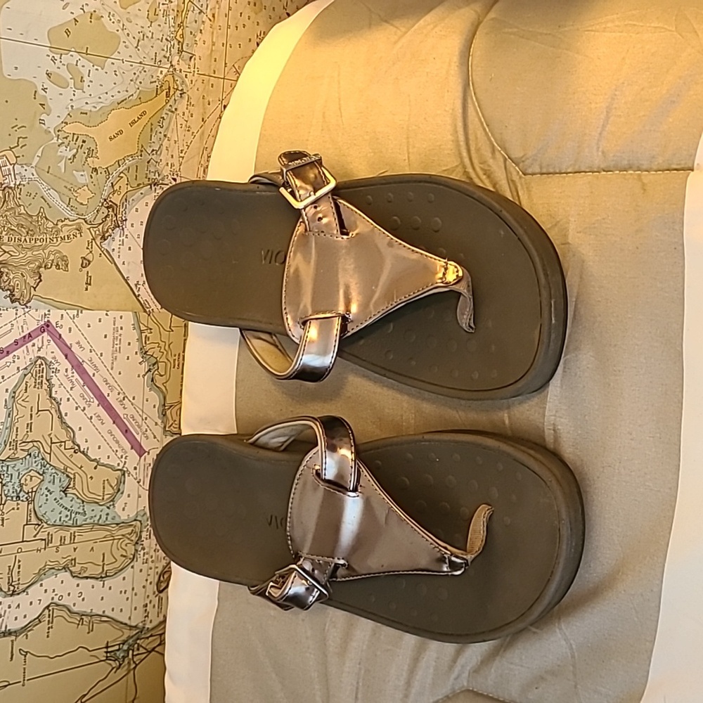 Vionic Pacific Cooper Womens Sandals in Pewter, 8